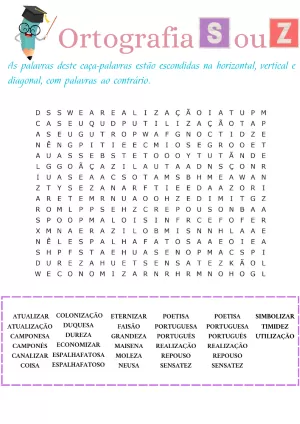 CAÇA- PALAVRAS Word Search