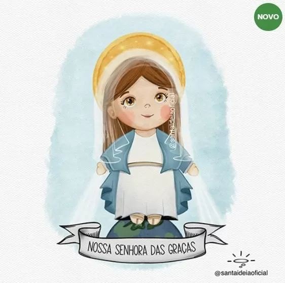 Aquarela Digital – Nossa Senhora Das Graças – Santa Ideia