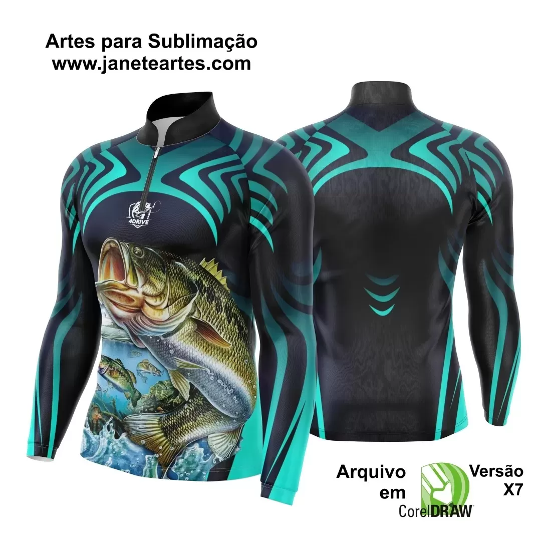 Arte Vetor Camisa Pesca Esportiva