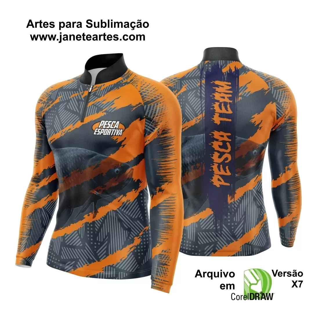 Arte Vetor Camisa Pesca Esportiva