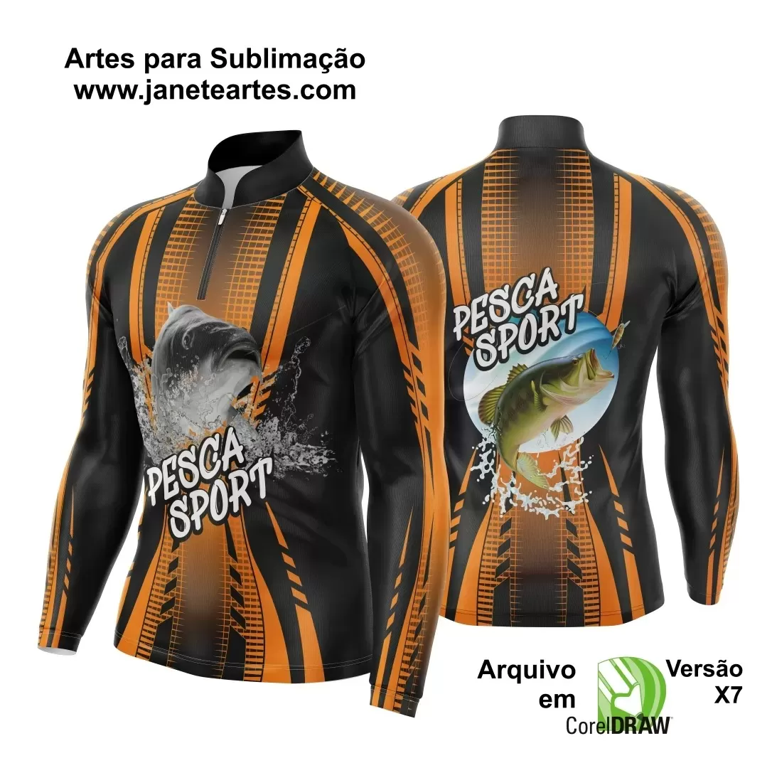 Arte Vetor Camisa Pesca Esportiva