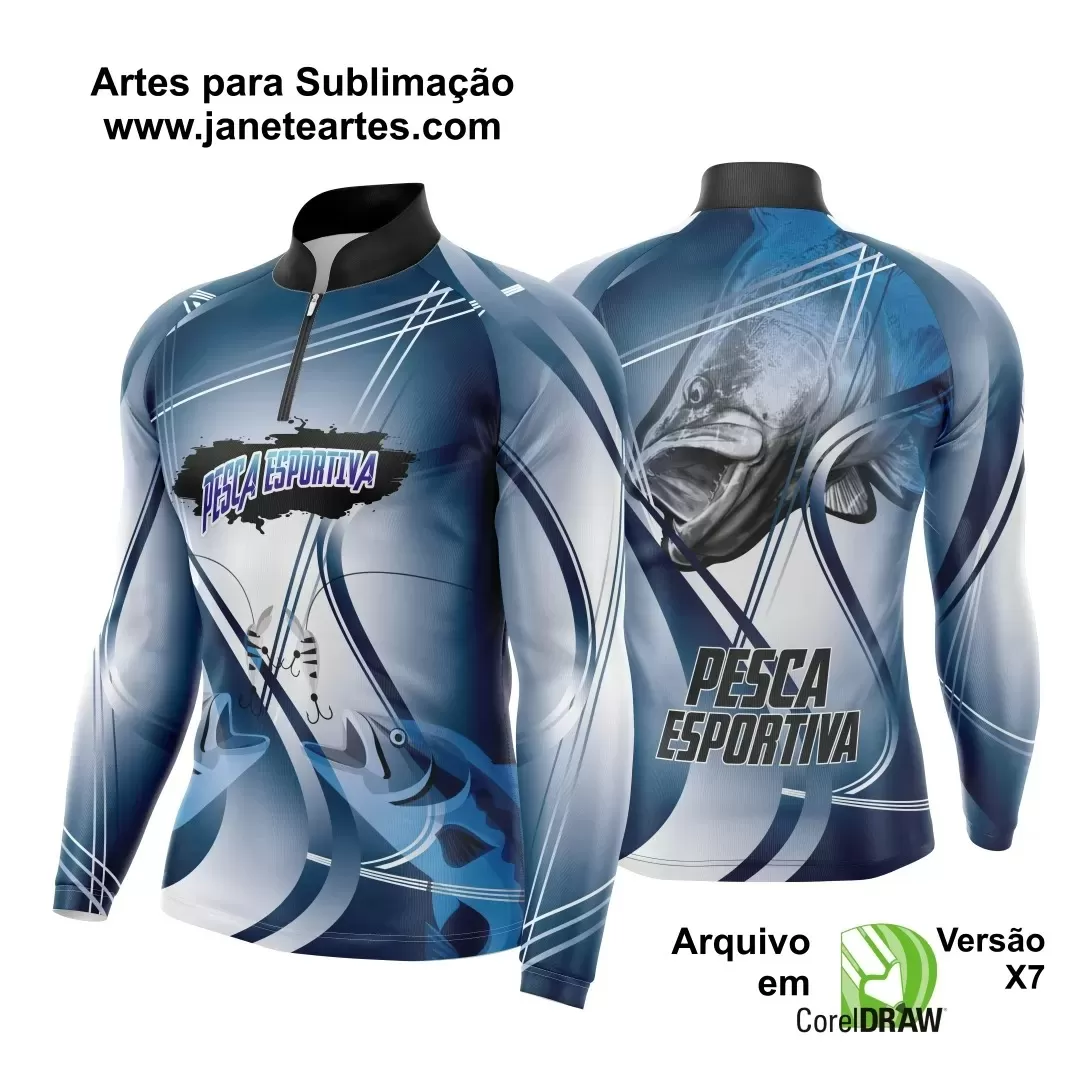 Arte Vetor Camisa Pesca Esportiva