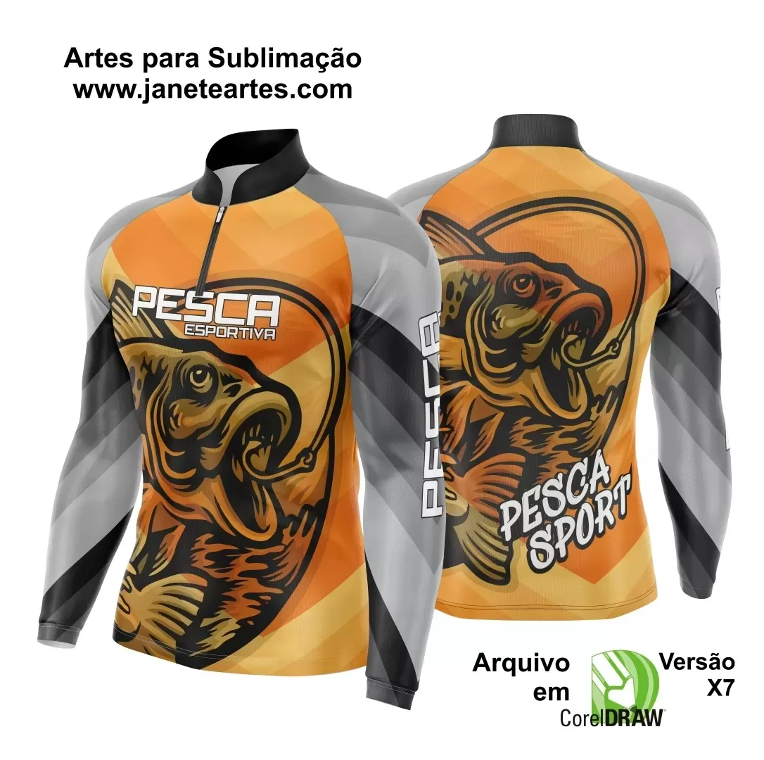 Arte Vetor Camisa Pesca Esportiva