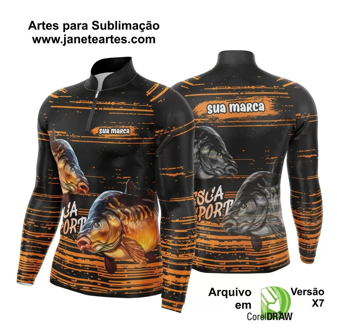 Arte Vetor Camisa Pesca Esportiva