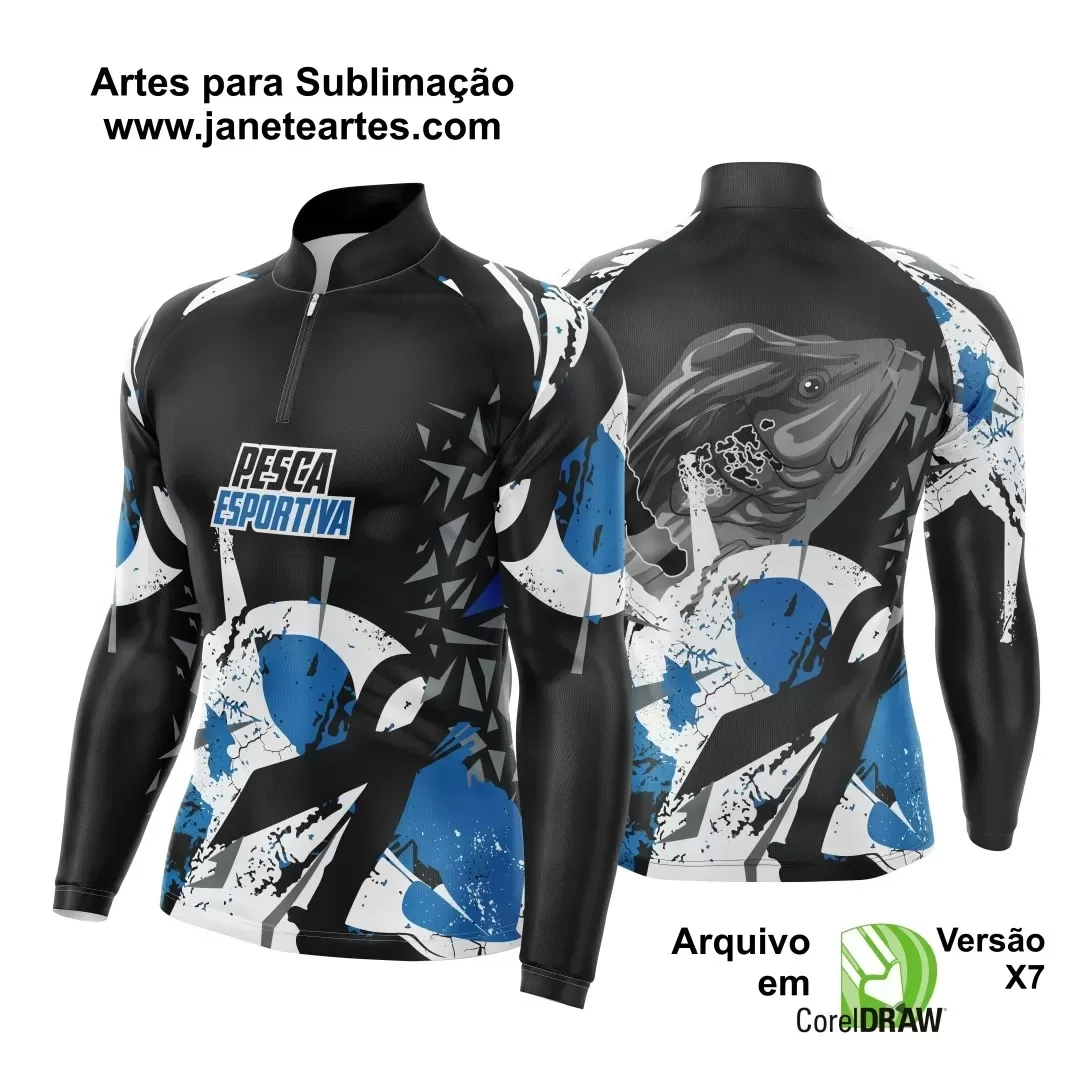 Arte Vetor Camisa Pesca Esportiva