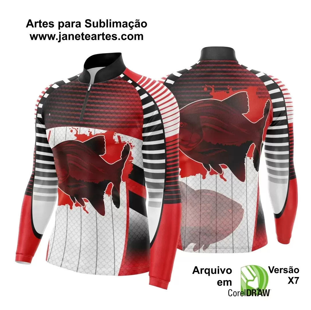 Arte Vetor Camisa Pesca Esportiva