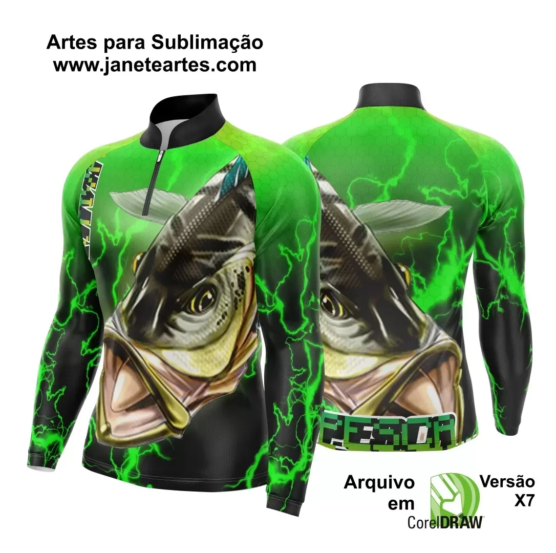 Arte Vetor Camisa Pesca Esportiva