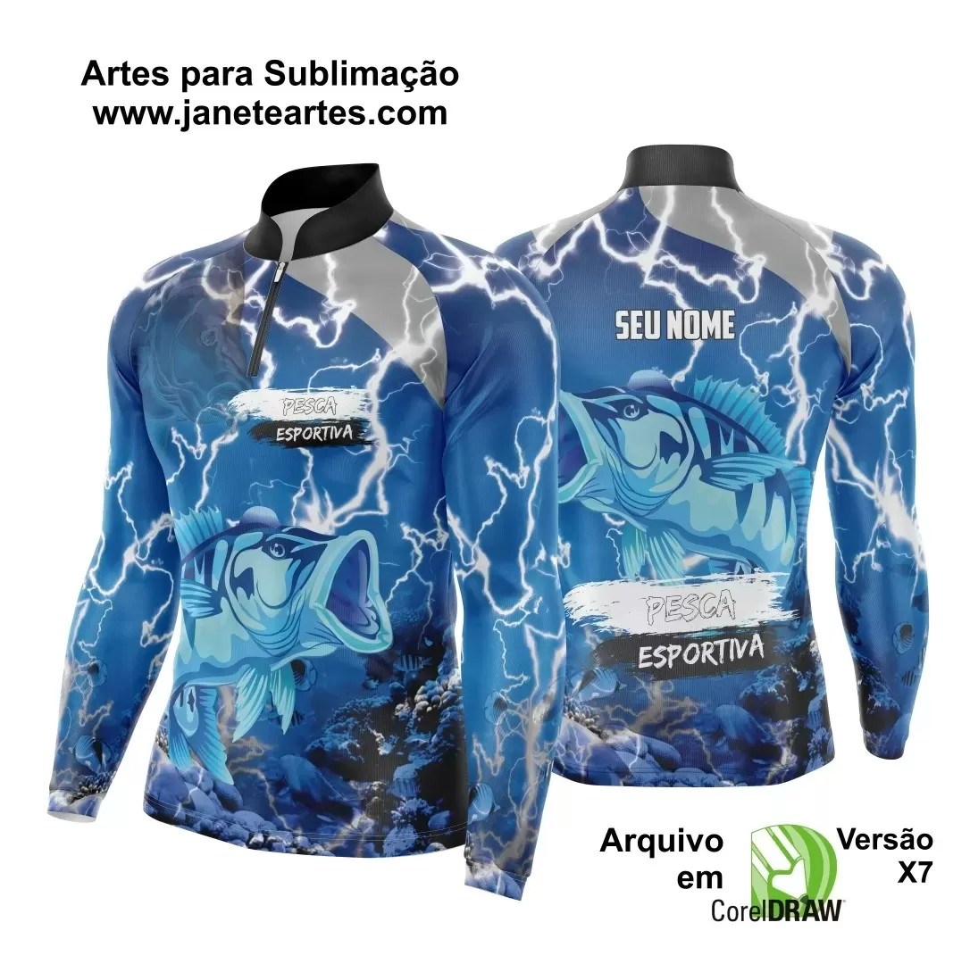 Arte Vetor Camisa Pesca Esportiva