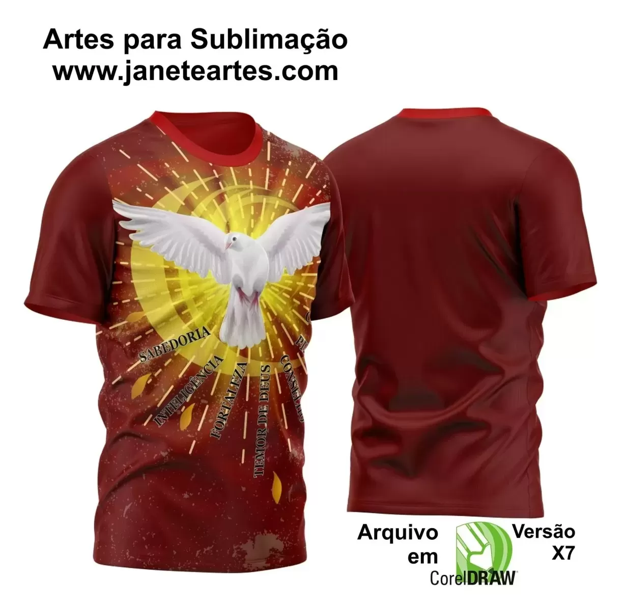 Arte Vetor Camisa Religião - Crisma | Modelo 07