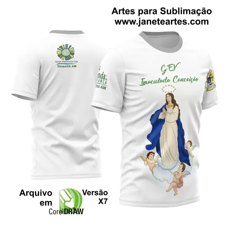 Template Camisa - Religião - Festejo - 2024 - 2025 - Nossa Senhora Imaculada Conceição