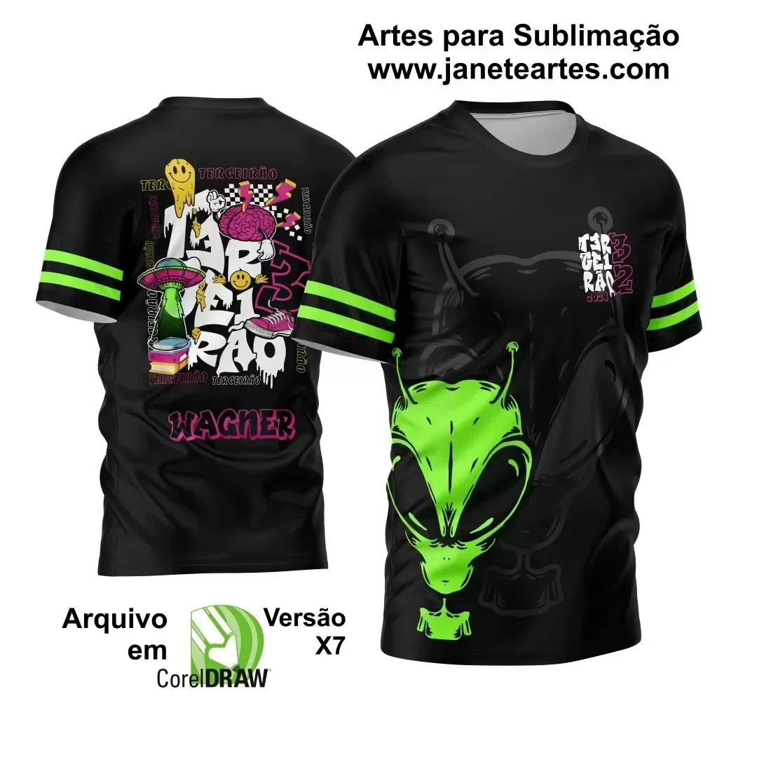 Arte Vetor Camisa Terceirão 2024 Alien | Modelo 01