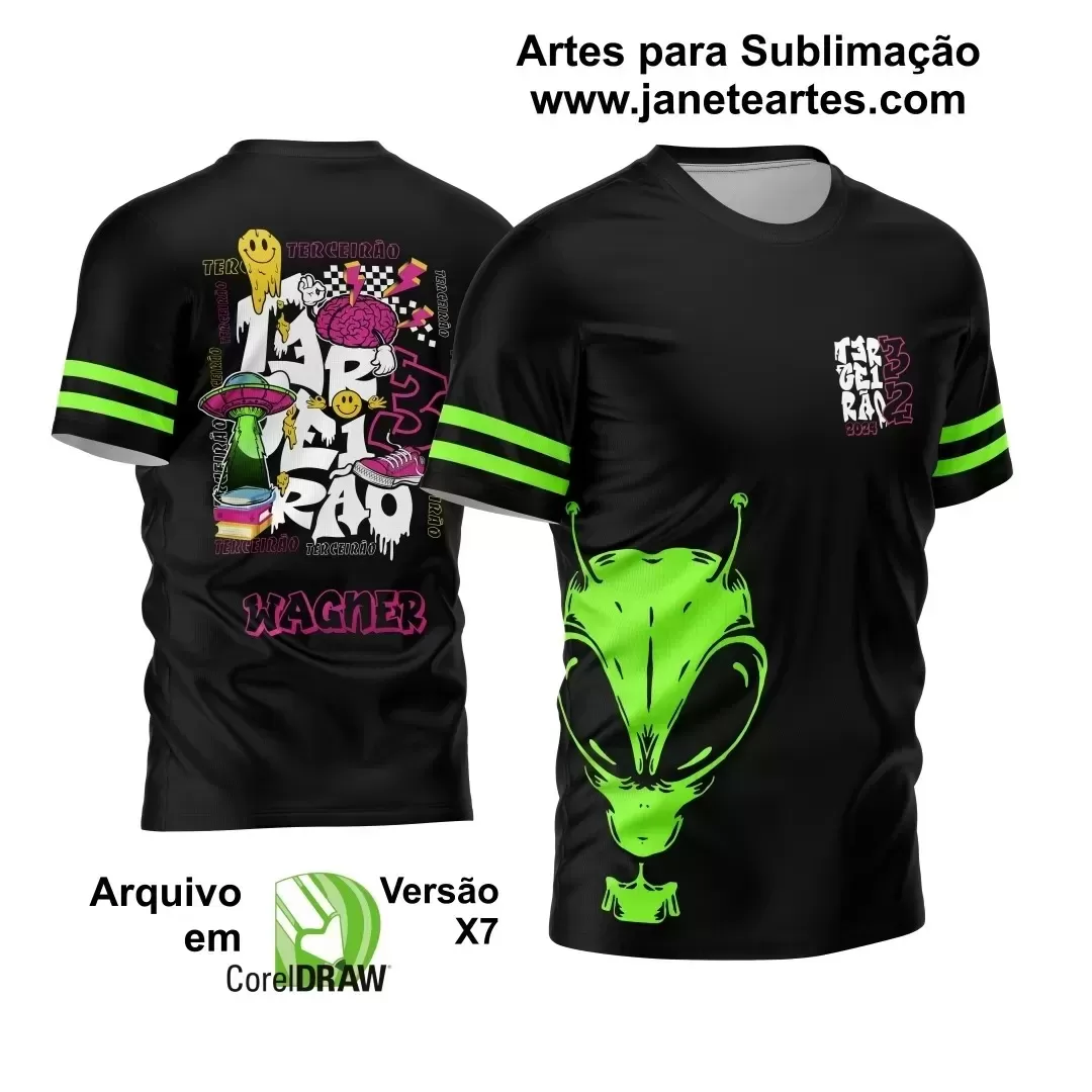 Arte Vetor Camisa Terceirão 2024 Alien | Modelo 02