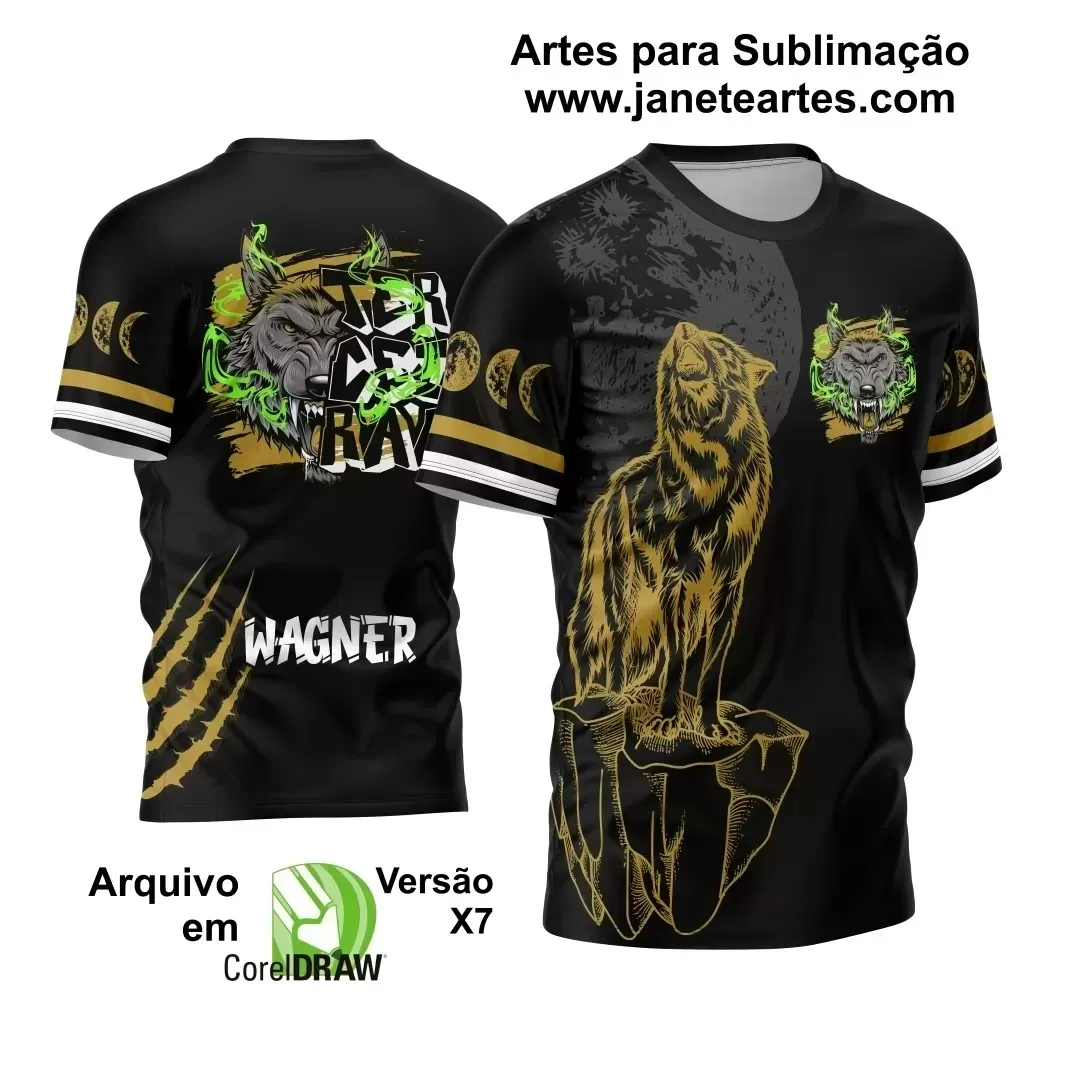 Arte Vetor Camisa Terceirão 2024 Lobo da Lua Modelo 14