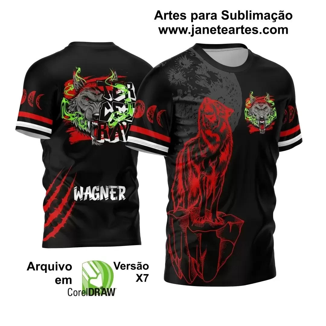 Arte Vetor Camisa Terceirão 2024 Lobo da Lua Modelo 15