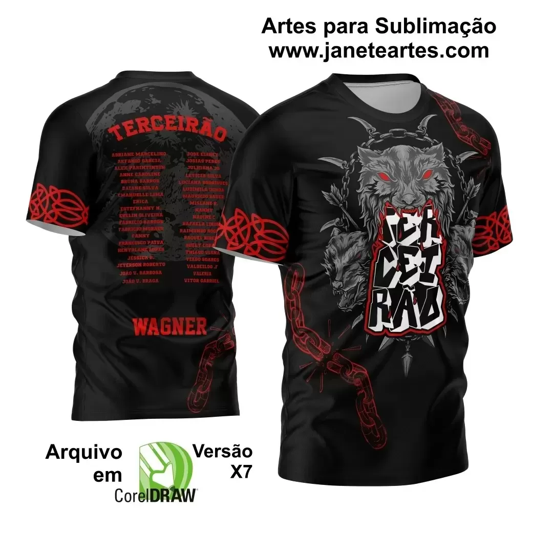 Arte Vetor Camisa Terceirão 2024 Pele de Lobo Modelo 03