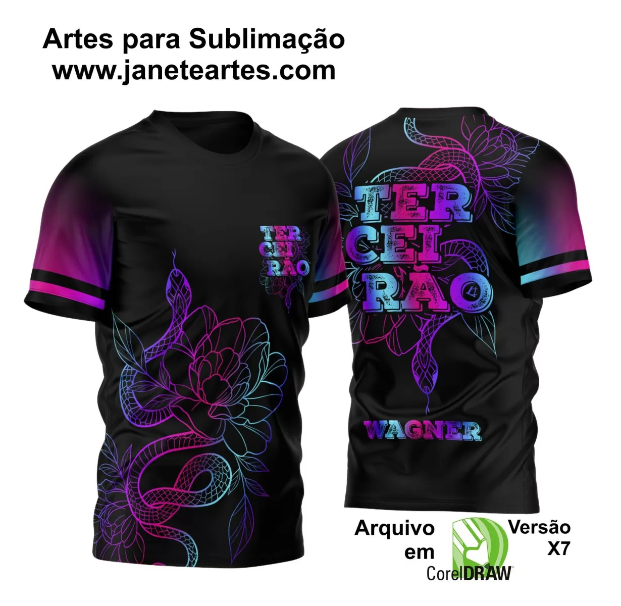 Template - Camisa de Interclasse Preta - Jogos Internos - Cobra - Terceirão - 2024 - 2025