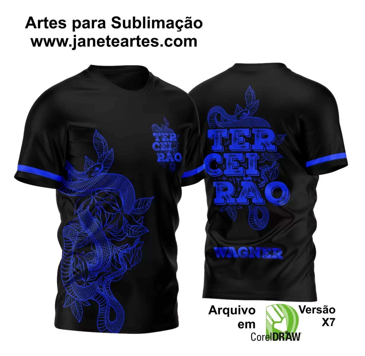 Template - Camisa de Interclasse Preta - Jogos Internos - Cobra - Terceirão - 2024 - 2025