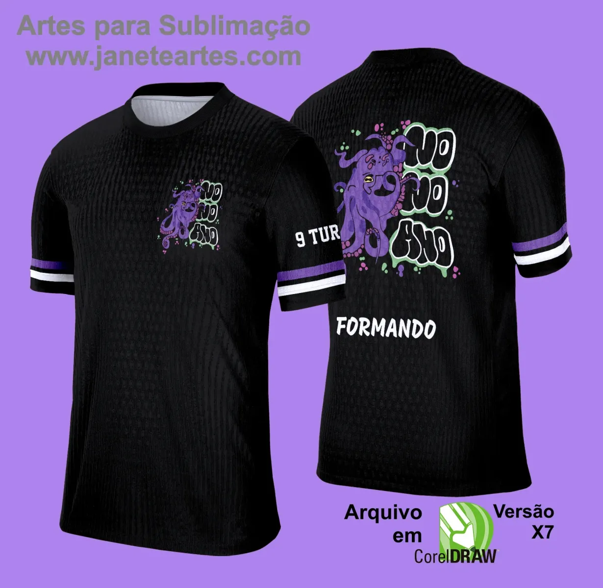 Arte Vetor Camiseta Polvo - Uniforme Concluintes 2025 - 9º Ano - Polvo