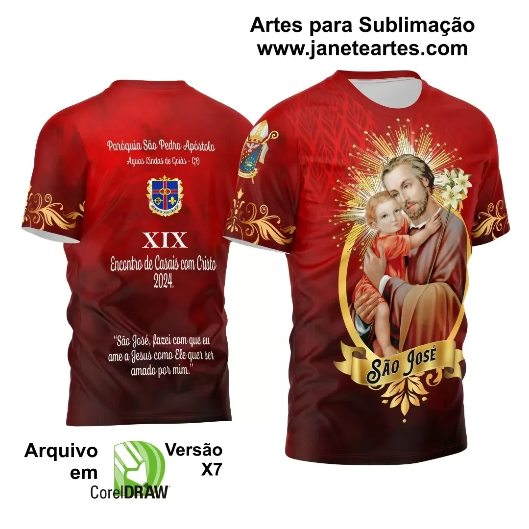 Arte Vetor Camiseta - Religião - Festejo - São José 2025