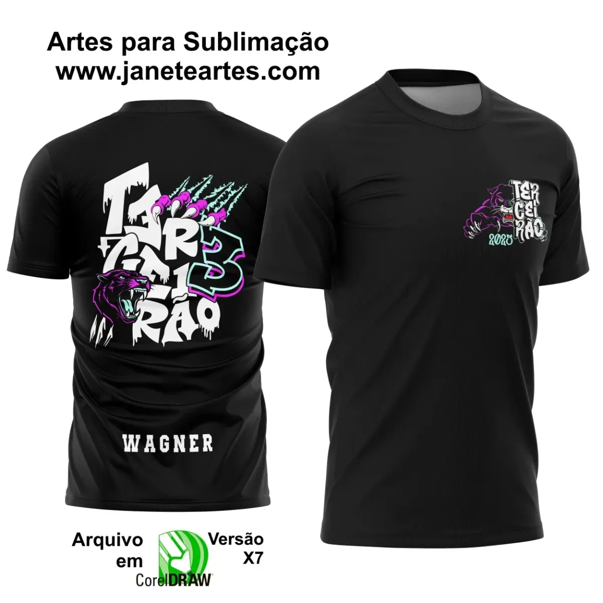 Arte Vetor Camiseta - Terceirão Pantera 2025 – Formandos 3º Ano 2025