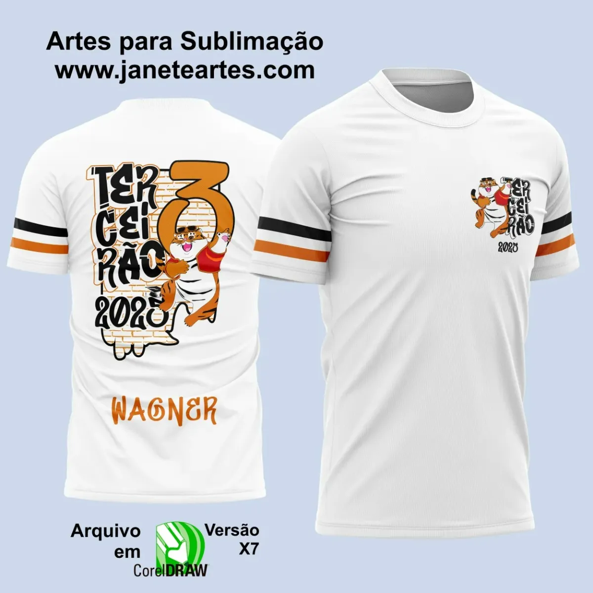 Arte Vetor Camiseta -  Terceirão Tigrinho 2025 – Formandos 2025