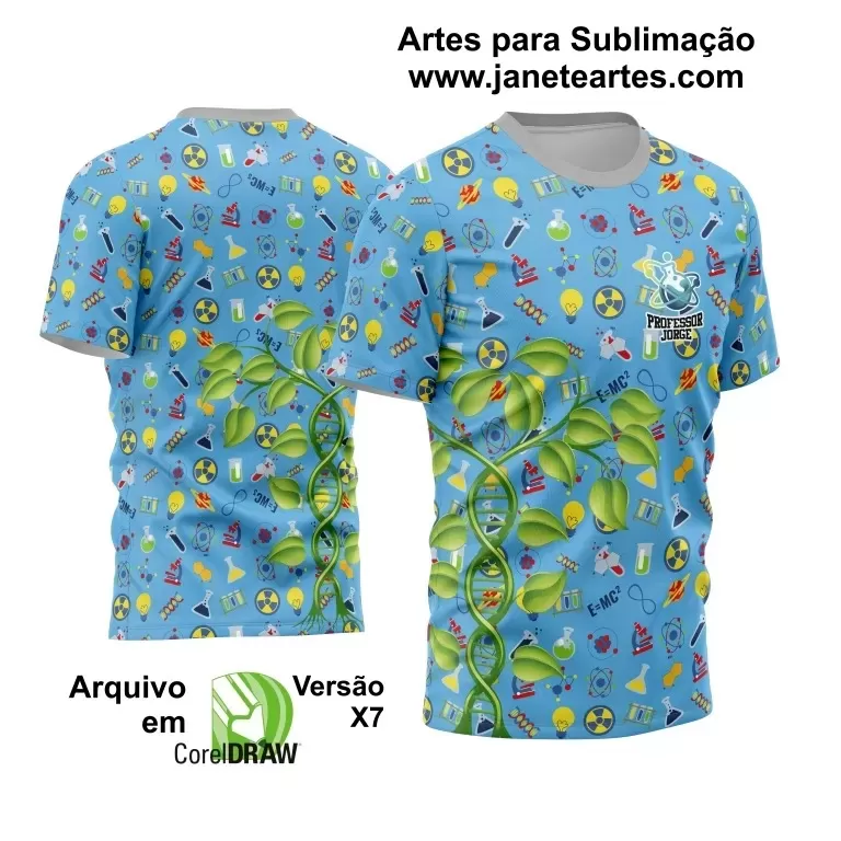 Arte Vetor Estampa Camisa Biologia e Química 2024