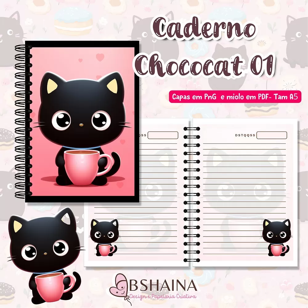 Caderno Chocogato (Bia Shaina)