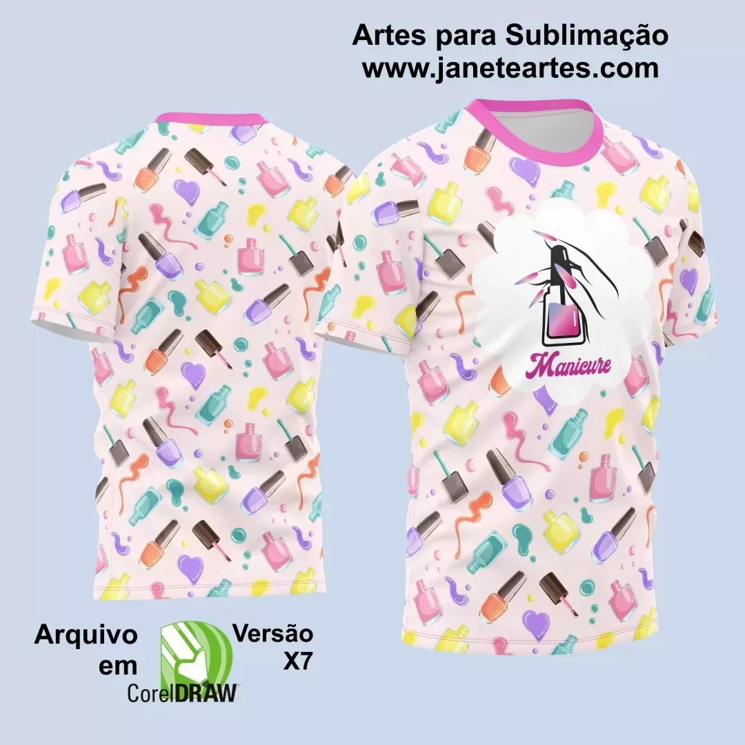 Estampa Camiseta - Profissão - Manicure