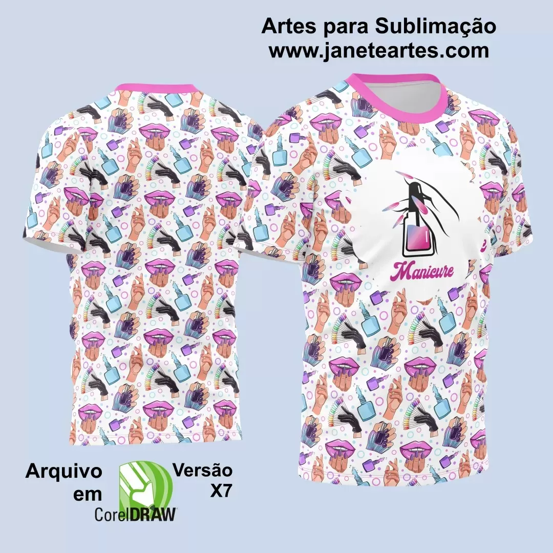 Estampa Camiseta - Profissão - Manicure