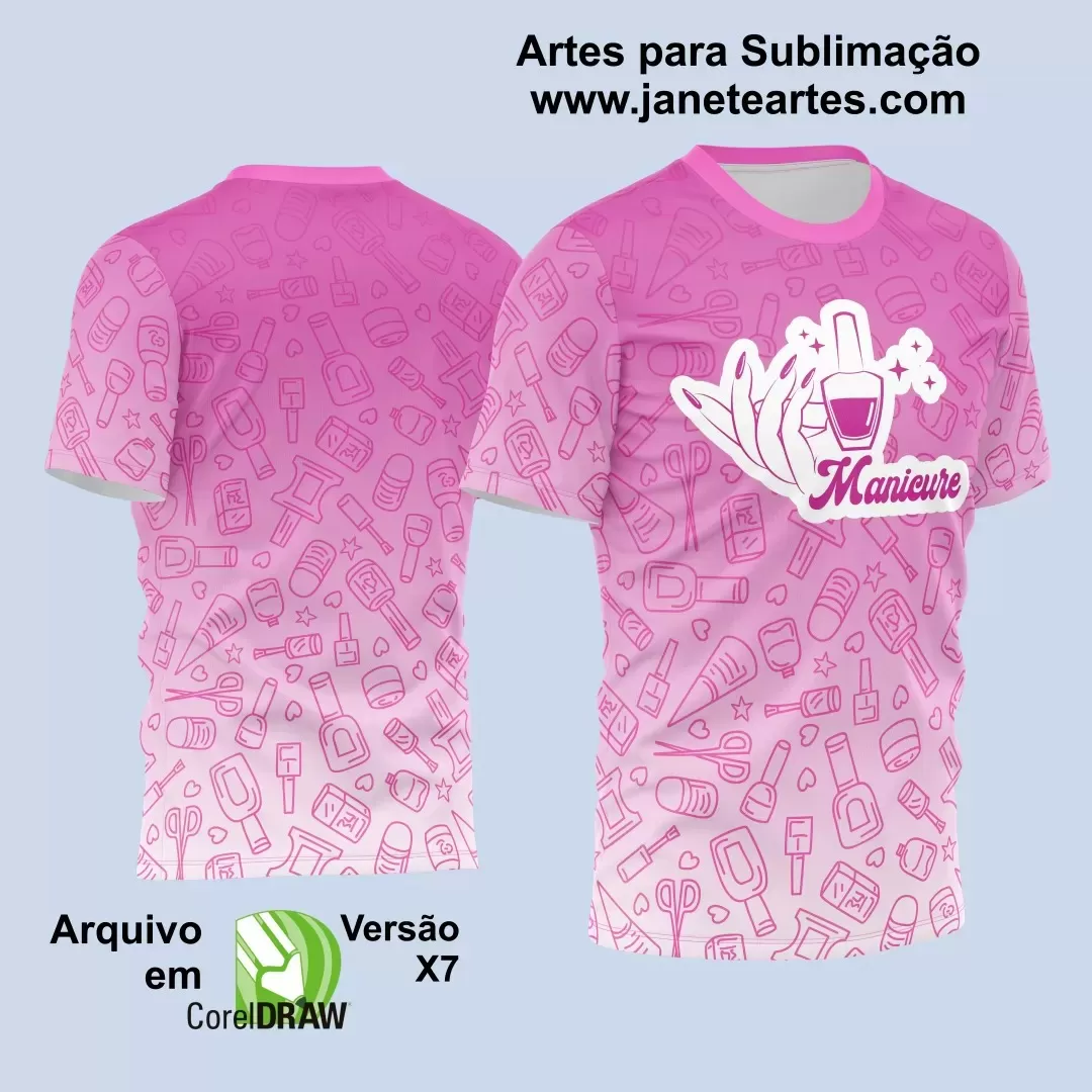 Estampa Camiseta - Profissão - Manicure