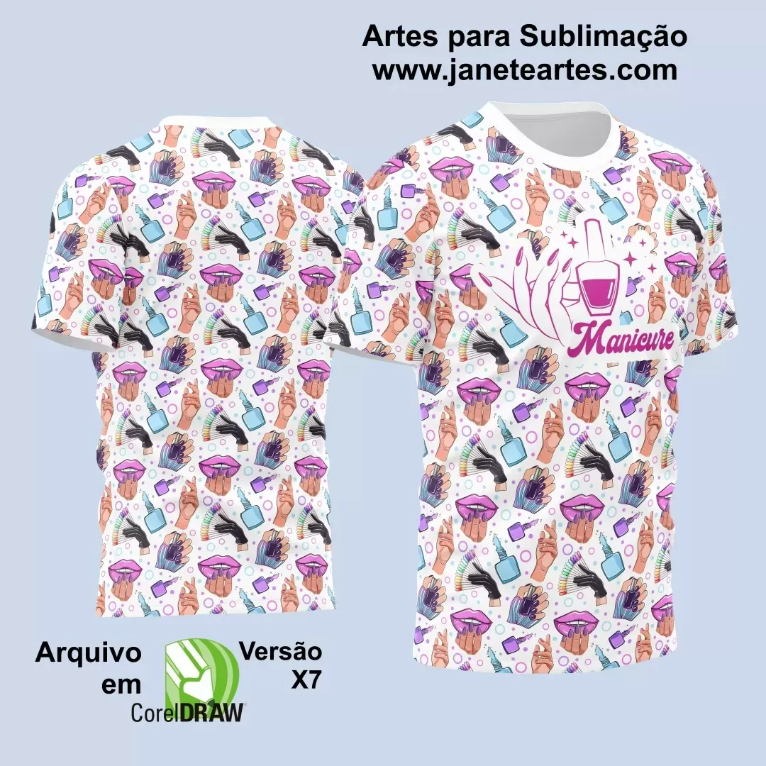 Estampa Camiseta - Profissão - Manicure