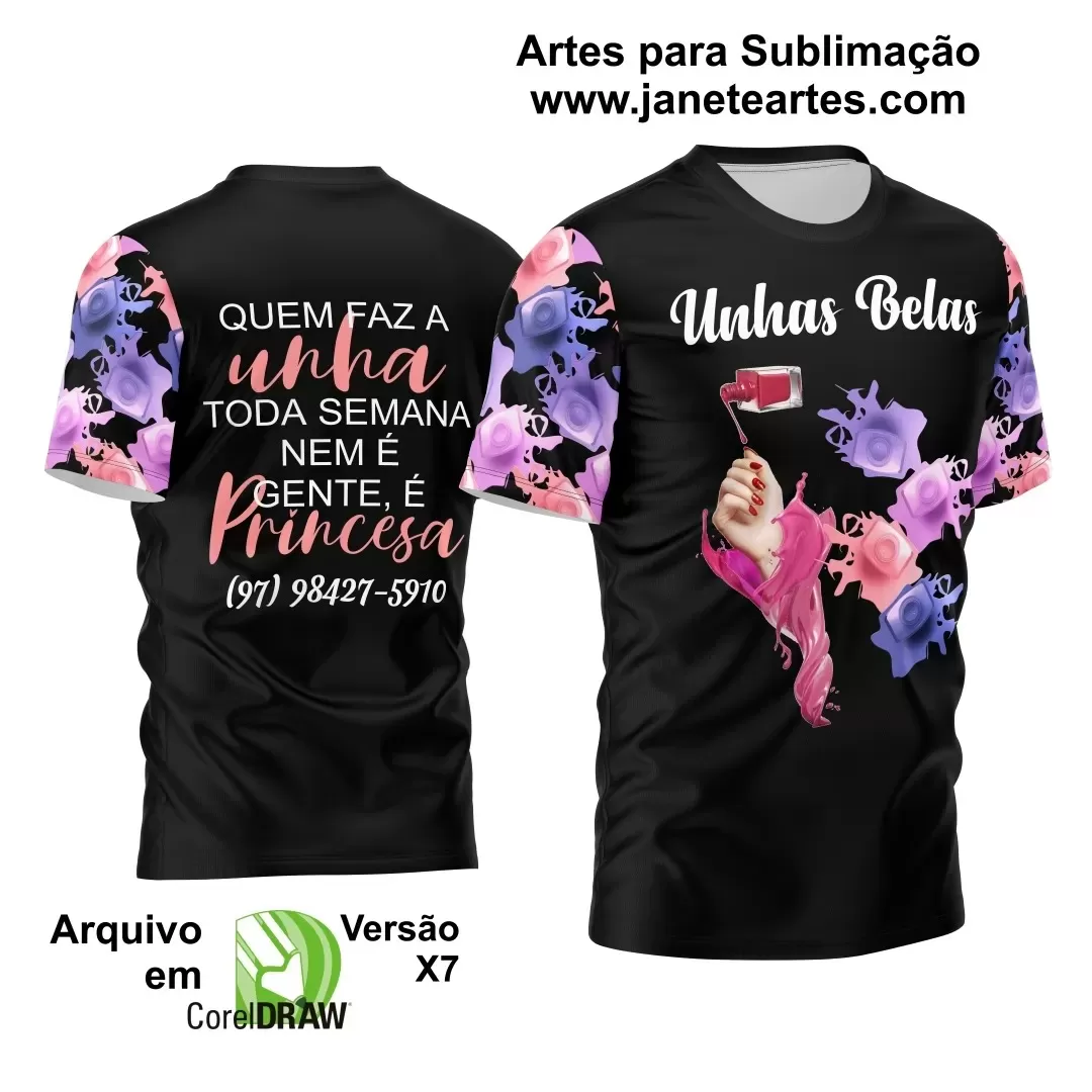 Estampa Camiseta - Profissão - Manicure