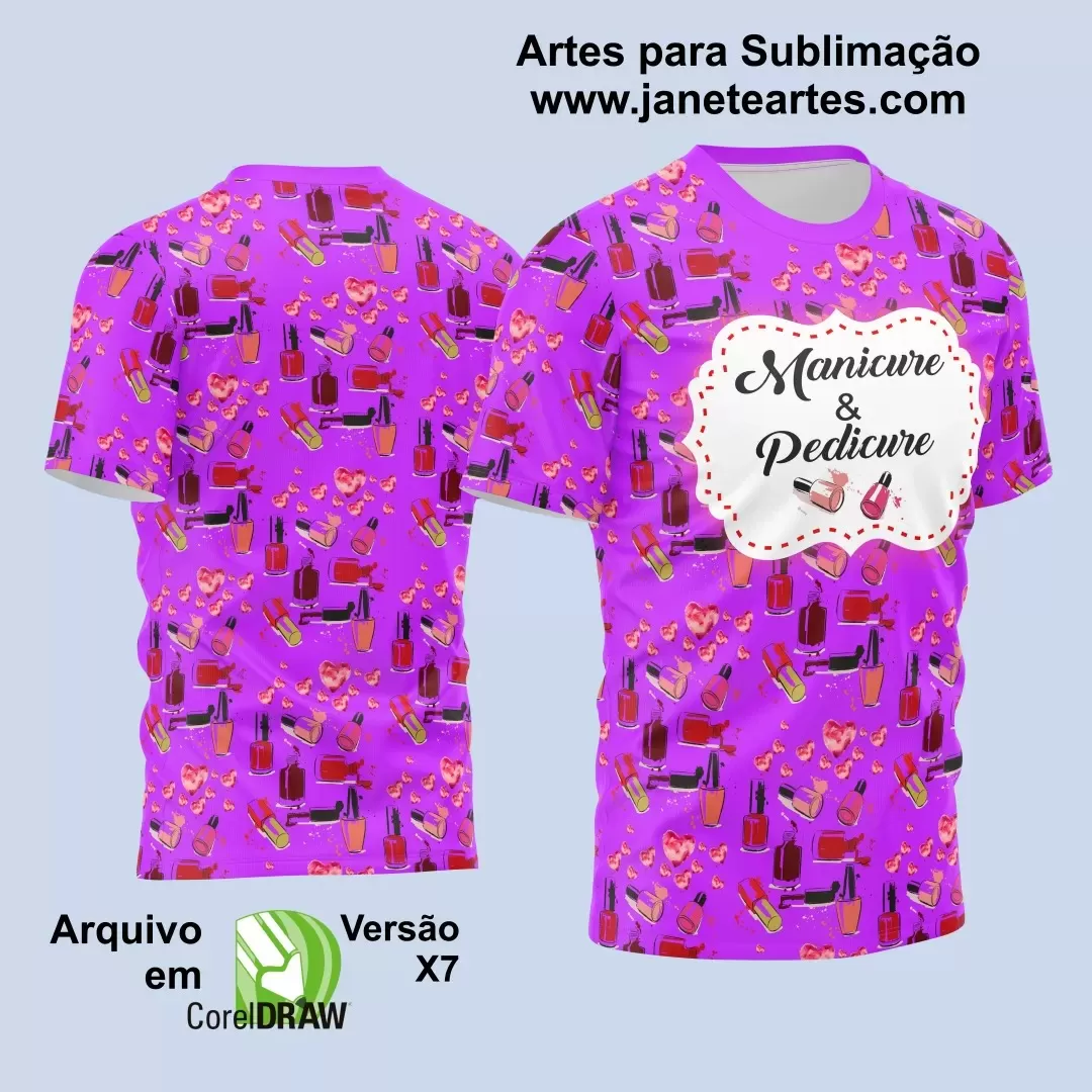 Estampa Camiseta - Profissão - Manicure