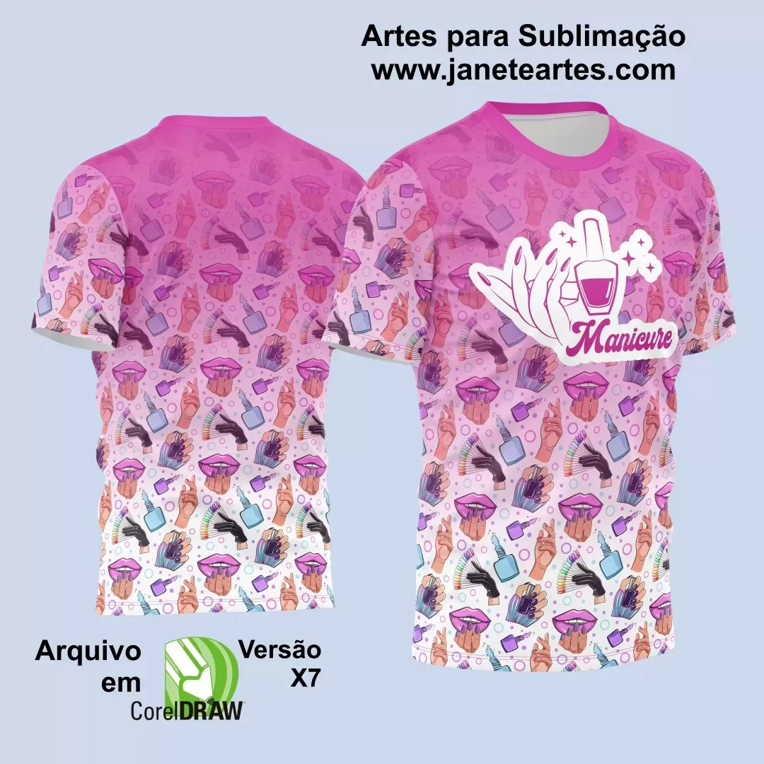 Estampa Camiseta - Profissão - Manicure