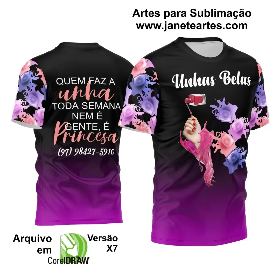 Estampa Camiseta - Profissão - Manicure