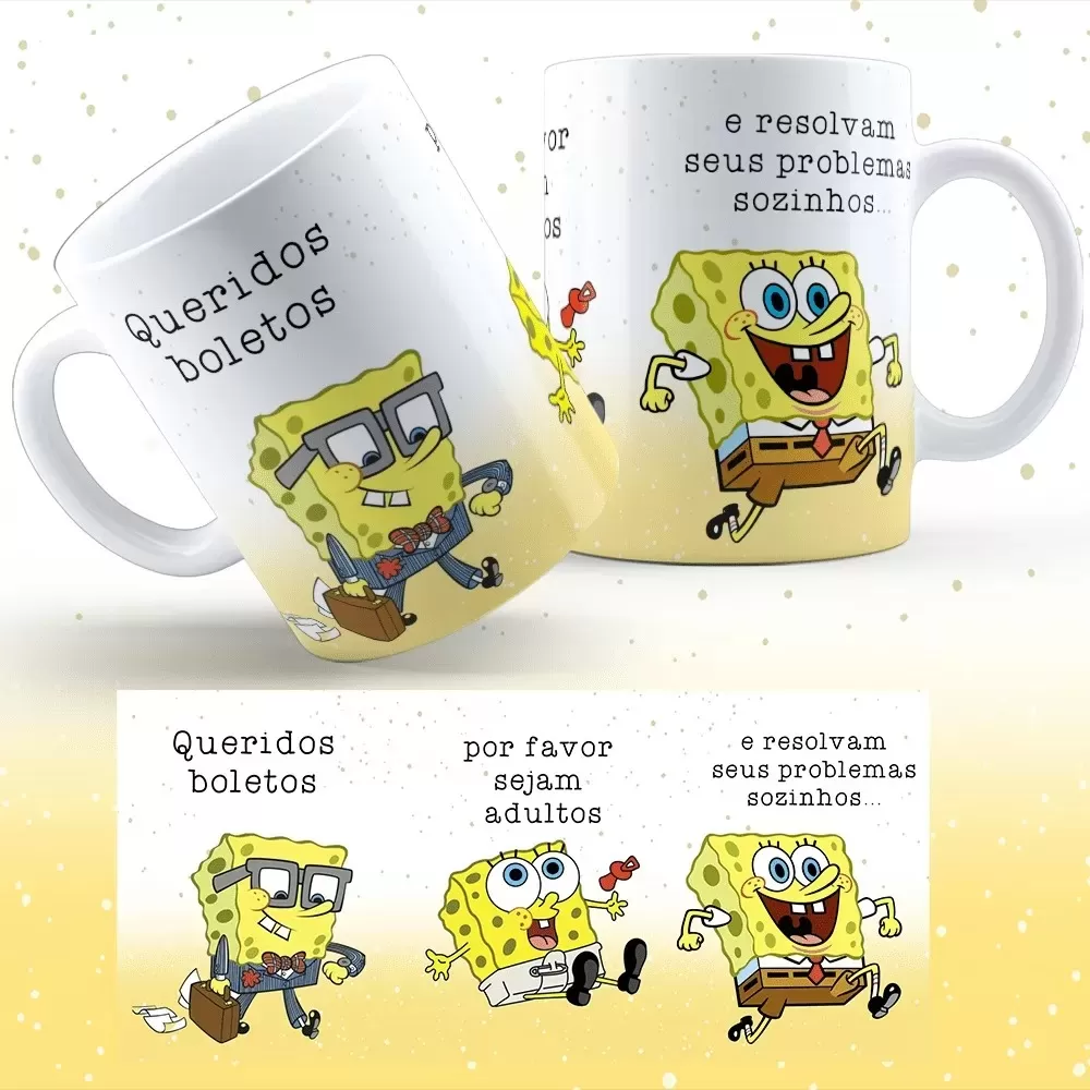 Kit Digital – Pack Animado Bob Esponja – Caneca Criativa