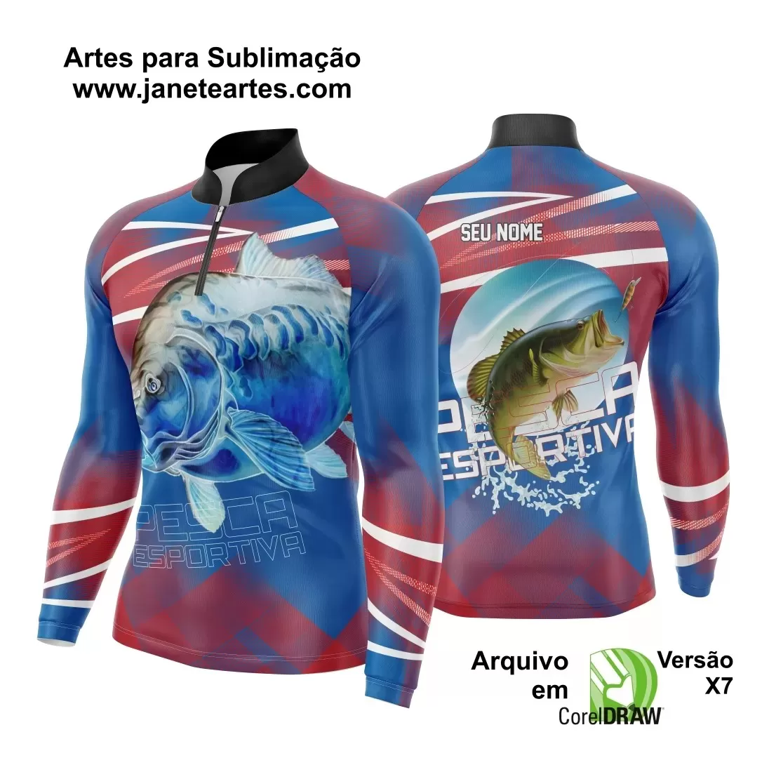 Template  Camisa Pesca Esportiva