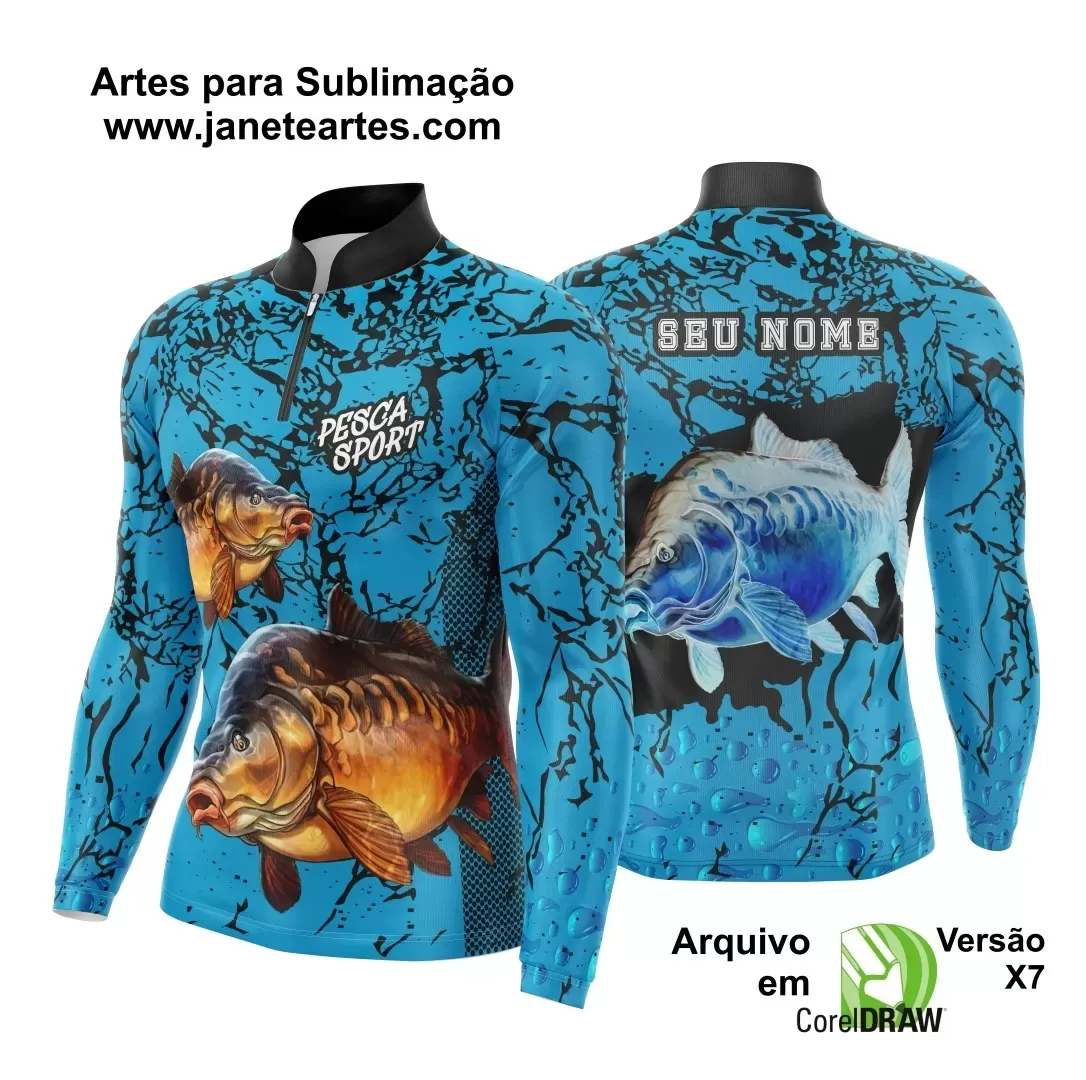 Template  Camisa Pesca Esportiva