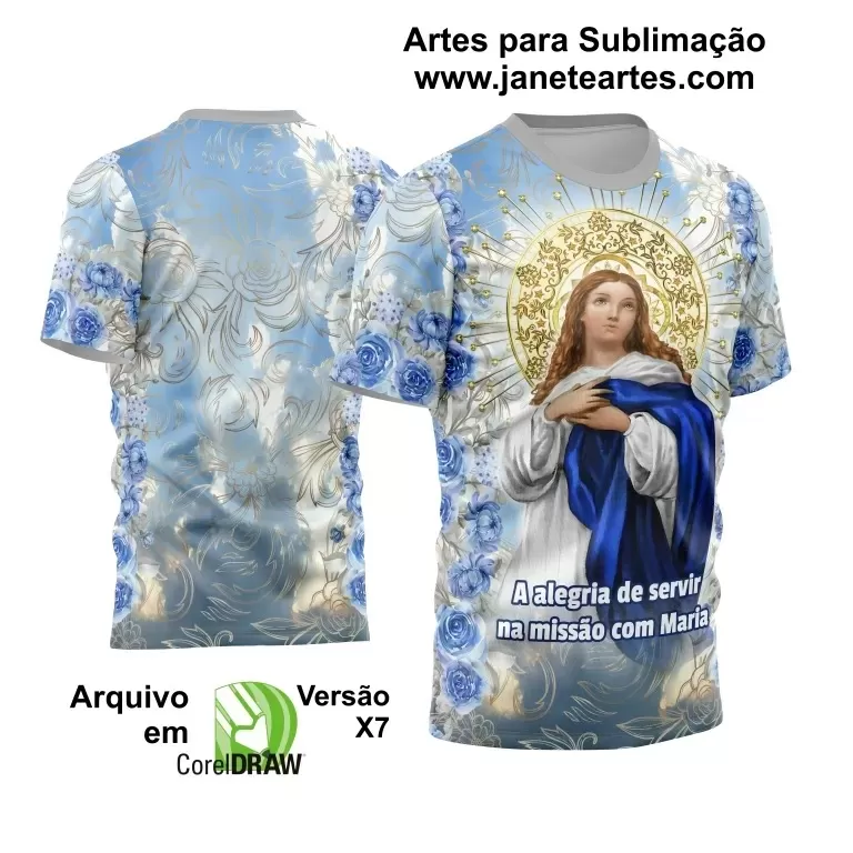 Template Camisa - Religião - Festejo - 2024 - 2025 - Nossa Senhora Imaculada Conceição