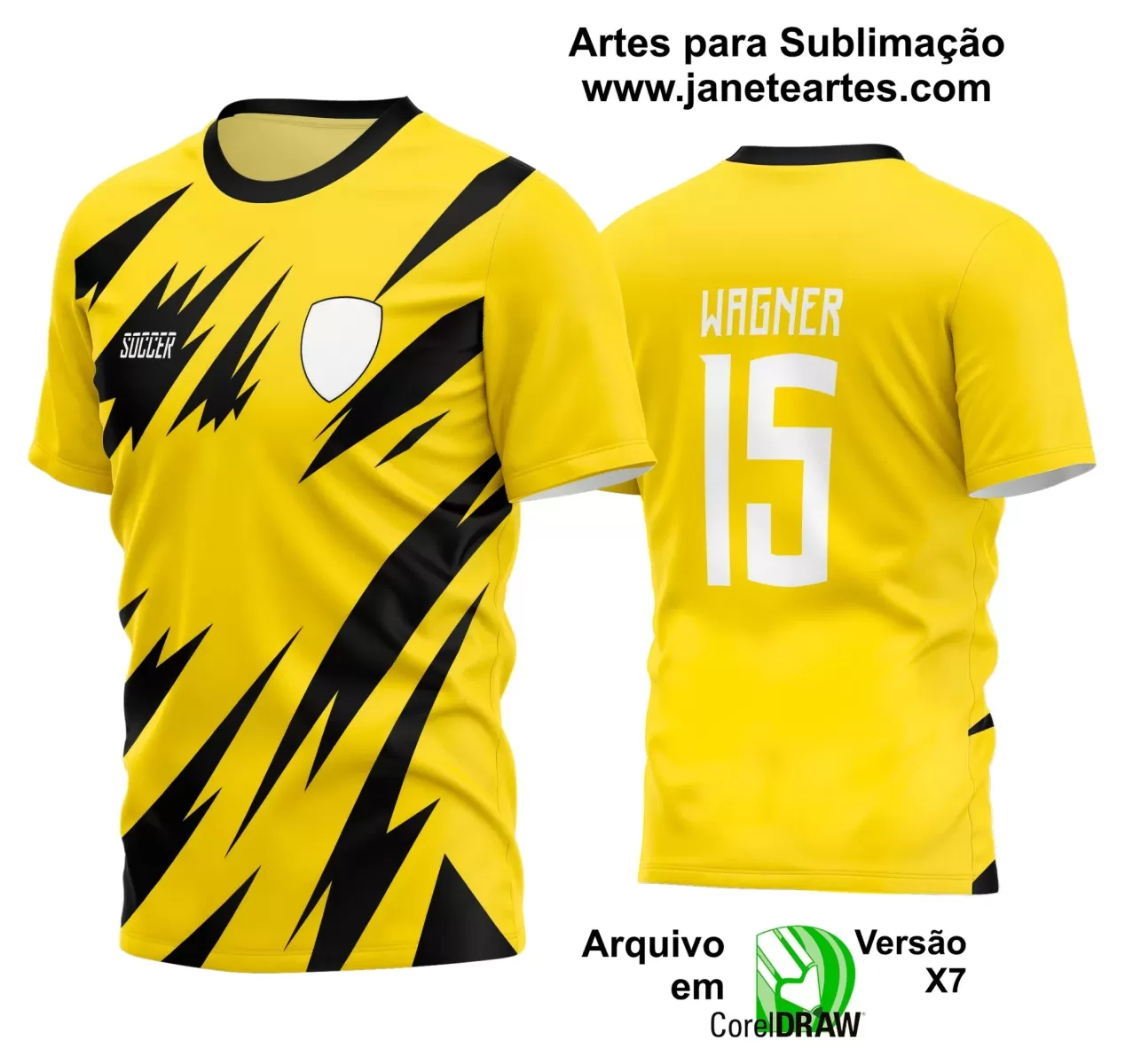 Template - Camisa Soccer - Time Amador - Jogos Escolares - 2024 - 2025