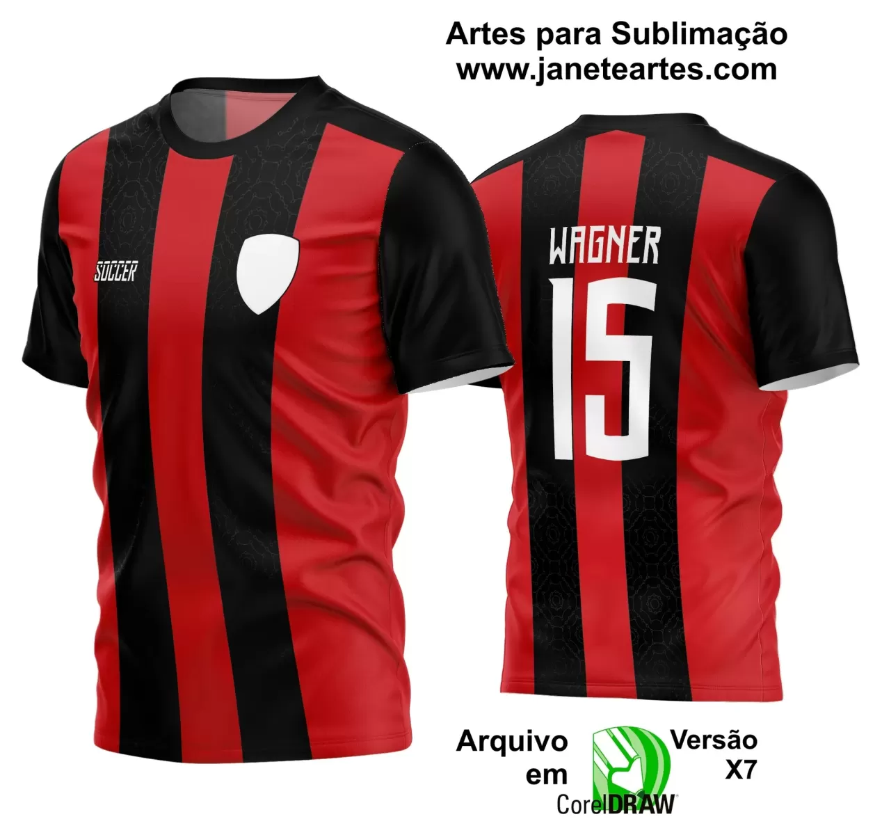 Template - Camisa Soccer - Time Amador - Jogos Escolares - 2024 - 2025