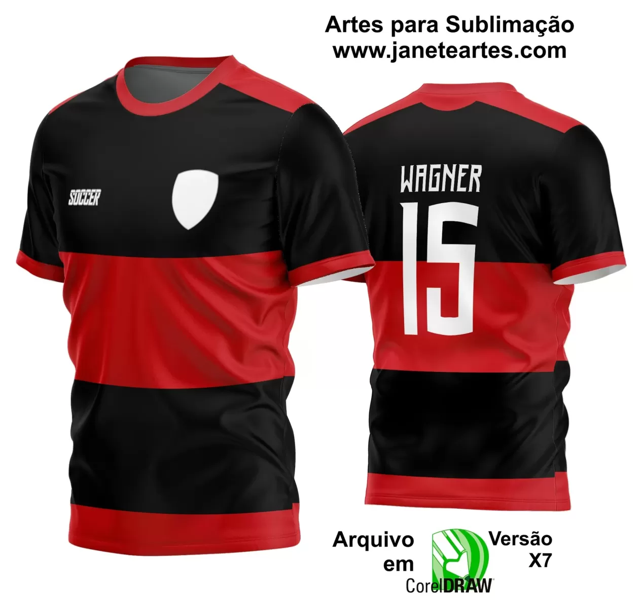 Template - Camisa Soccer - Time Amador - Jogos Escolares - 2024 - 2025