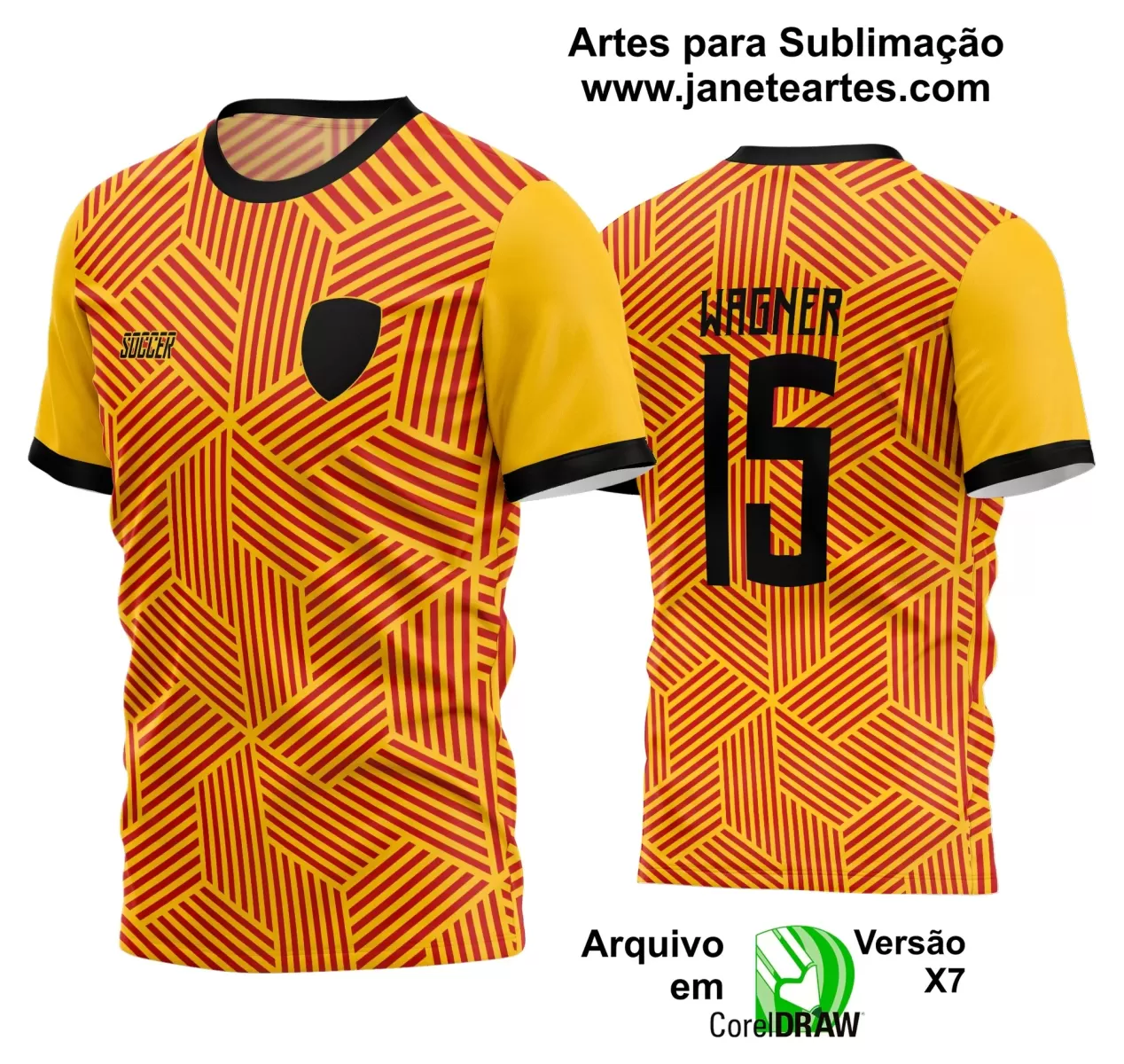 Template - Camisa Soccer - Time Amador - Jogos Escolares - 2024 - 2025