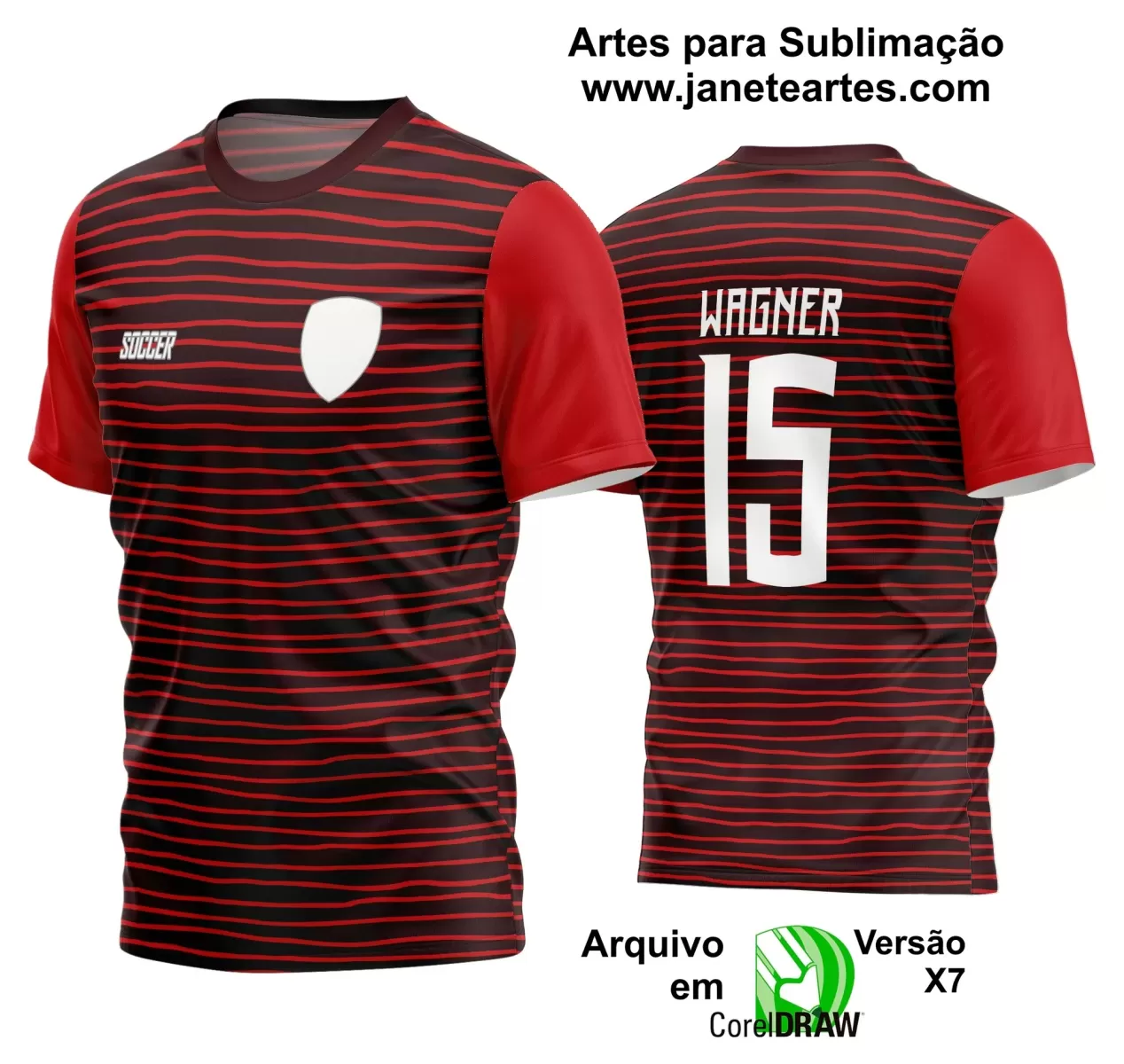 Template - Camisa Soccer - Time Amador - Jogos Escolares - 2024 - 2025