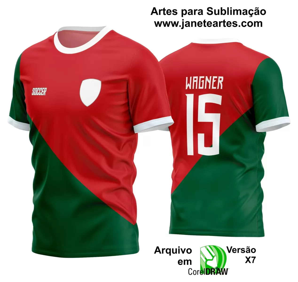 Template - Camisa Soccer - Time Amador - Jogos Escolares - 2024 - 2025