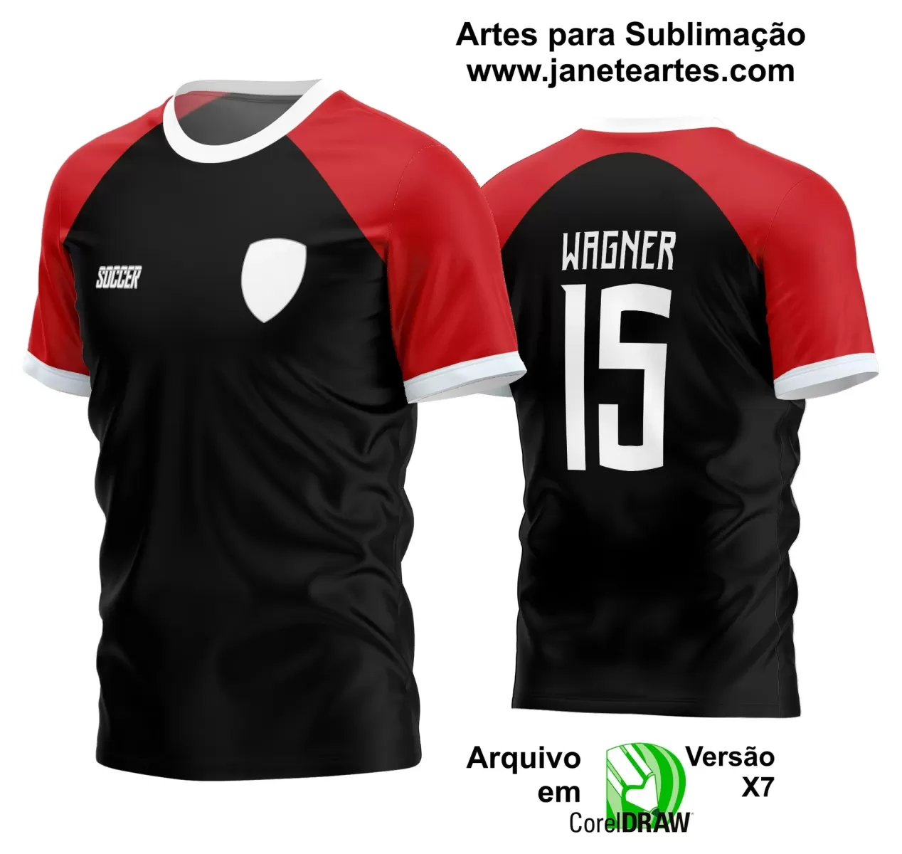 Template - Camisa Soccer - Time Amador - Jogos Escolares - 2024 - 2025