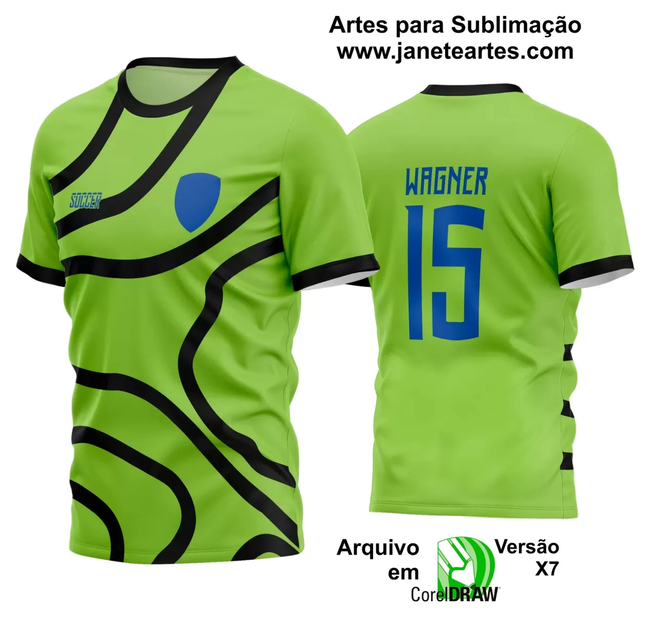 Template - Camisa Soccer - Time Amador - Jogos Escolares - 2024 - 2025