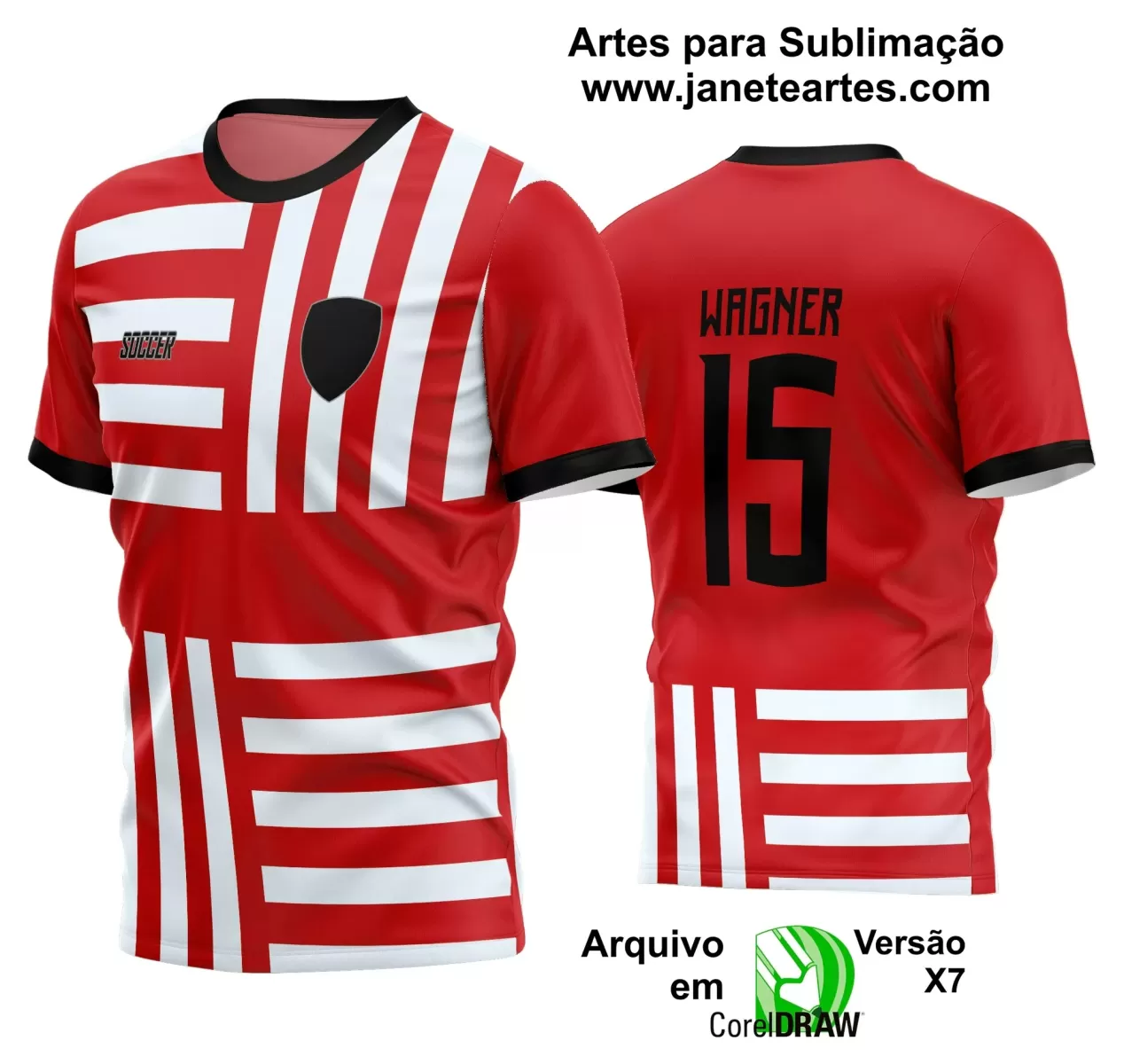 Template - Camisa Soccer - Time Amador - Jogos Escolares - 2024 - 2025