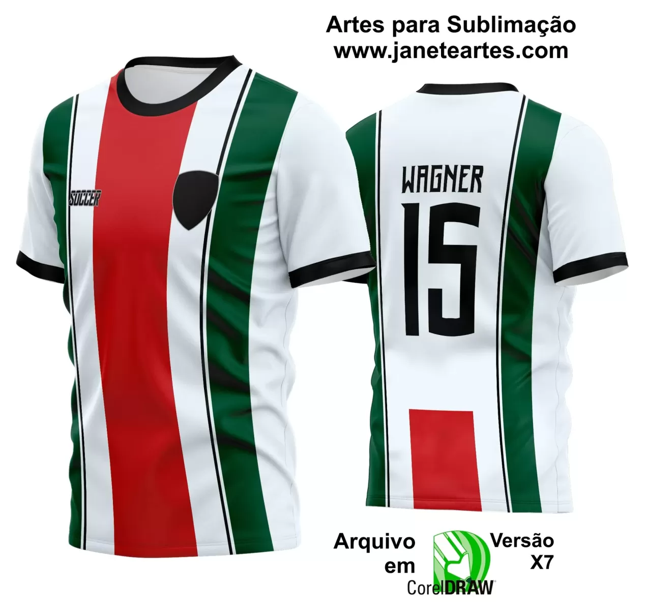 Template - Camisa Soccer - Time Amador - Jogos Escolares - 2024 - 2025