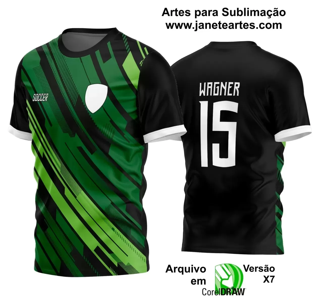 Template Camisa Verde - Jogos Internos 2024 - Time Amador - Futebol 2024